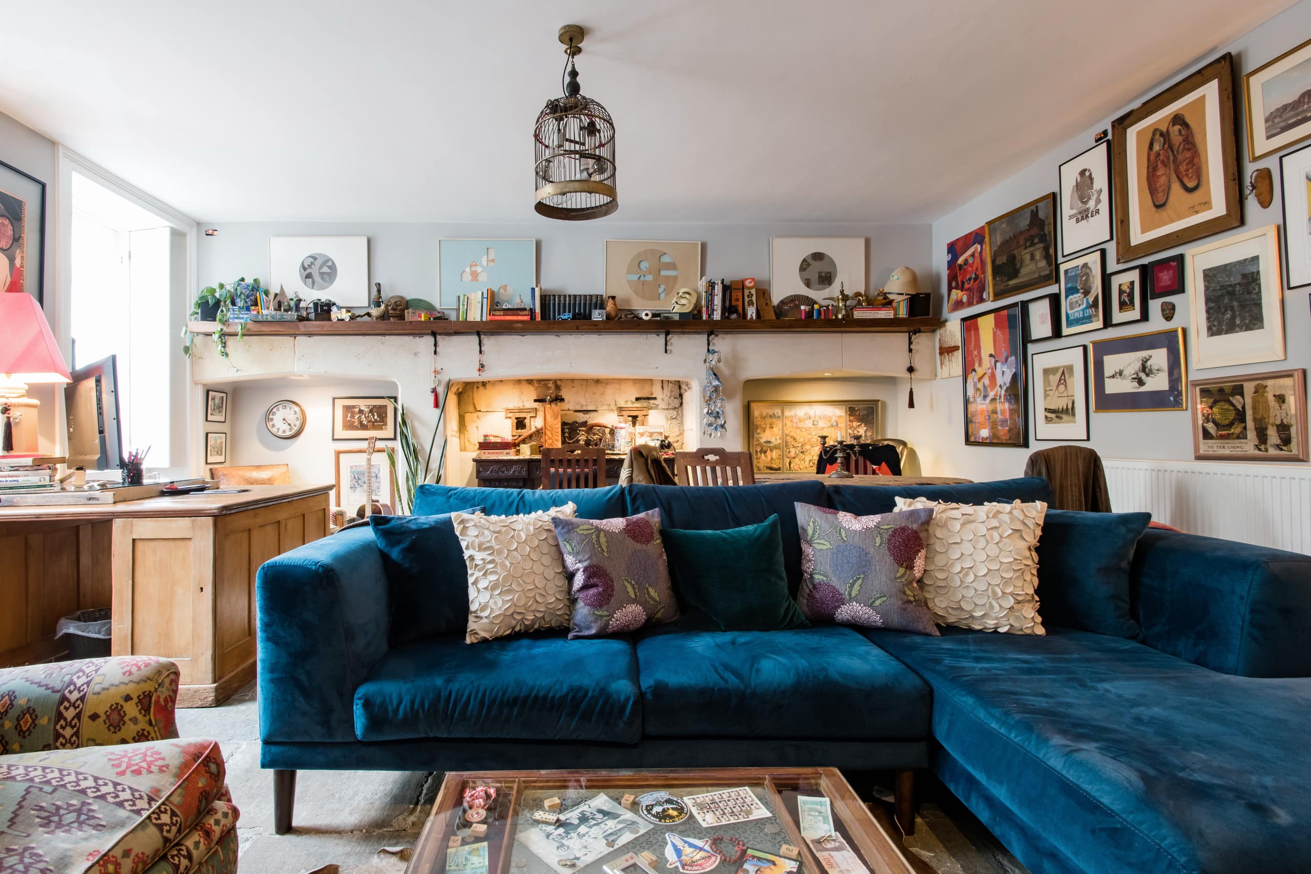The living room at the courtyard apartment, Bath